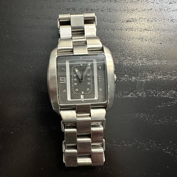 Fossil Silver Tone Rectangular Watch - Picture 1 of 1